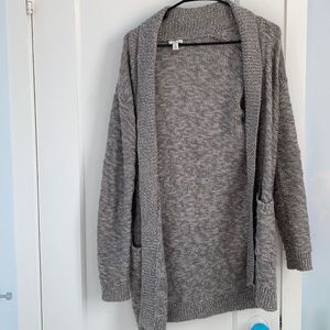 Warm and cozy gray knit cardigan